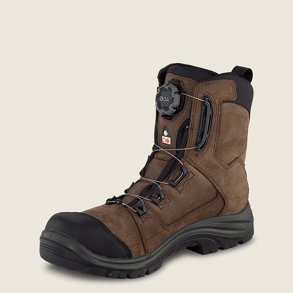 Red Wing Safety Boots Trades - 8-Inch Boa® Waterproof Csa Toe - Brune/Svart - Herre 2351-FDULC